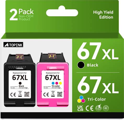 67xl Ink Cartridges Blackcolor Combo Pack Remanufactured Replacement For Hp 67xl 67 For