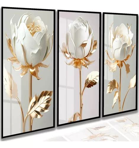 Quadro Decorativo Sala Flores Minimalista Flor Branca Sala Cor M Rmore