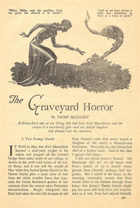 Hannes Bok The Graveyard Horror By Thorp Mcclusky Weird Tales 41 03