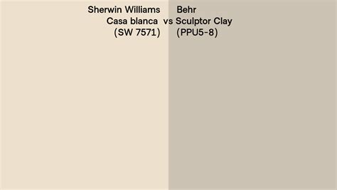 Sherwin Williams Casa Blanca Sw Vs Behr Sculptor Clay Ppu