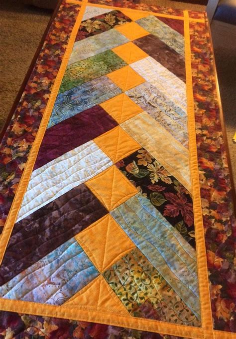 Holiday T Autumn Art Quilt Fall Thanksgiving Table Runner Etsy