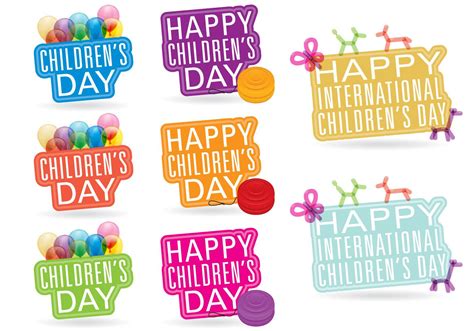 Childrens Day Titles 123541 Vector Art At Vecteezy