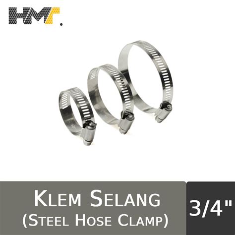 Jual Klem Selang 3 4 Inch Hose Clamp Stainless Steel 3 4 Shopee