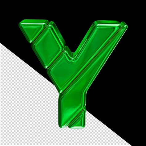 Premium Psd Green Symbol Made Of Blocks Letter Y