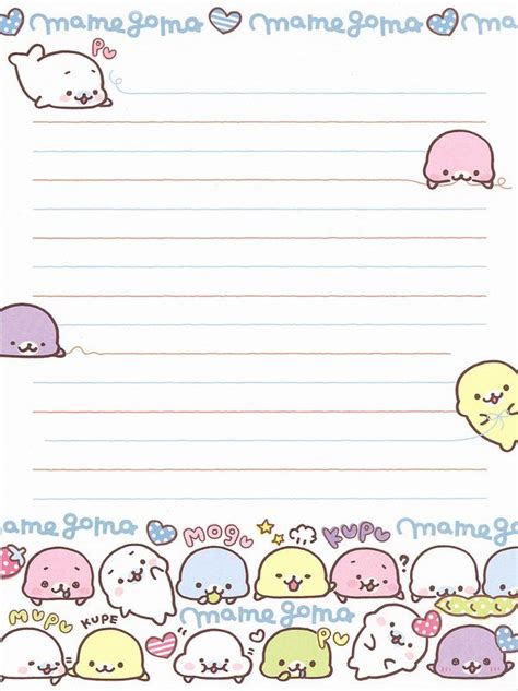 San X Mamegoma Cute N Round Letter Set Planner Doodles Journal