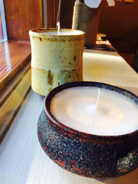 Homemade Candles Use Ceramic Pots From The Thrift Store Pretty