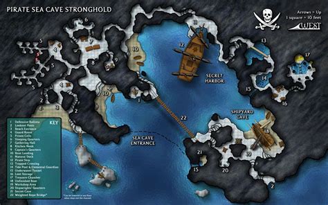 This 2 Page Spread Map Of Mystery Depicts A Hidden Sea Cave Inspired By