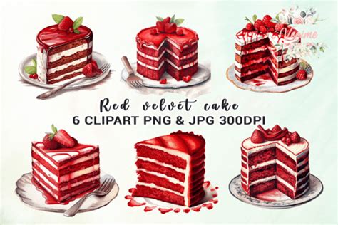 Red Velvet Cake Clipart Graphic by Venime · Creative Fabrica