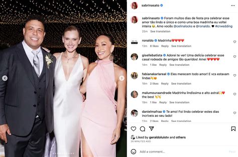 Sabrina Sato Exibe Fotos Dos Bastidores Do Casamento De Ronaldo E Celina