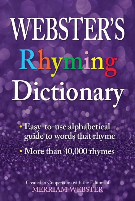 Websters Rhyming Dictionary Paperback