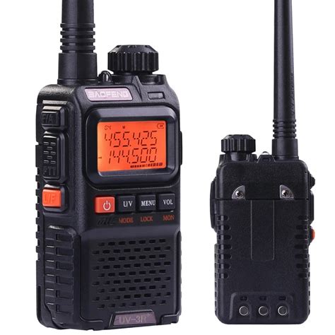 Baofeng BF UV 3R Plus Walkie Talkie 1500mAh Battery Dual Band Two Way