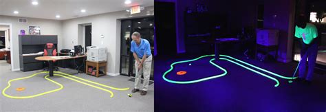 Office Golf 1 Hole Putting Track Kit Glowgear Night Golf