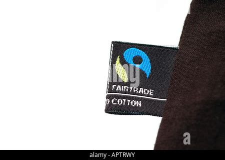 Fair trade clothing logo on a black t-shirt Stock Photo - Alamy