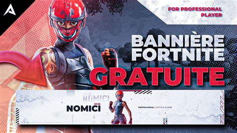 BANNIÈRE FORTNITE GRATUITE POUR JOUEUR PRO TUTO FREE TEMPLATE YouTube