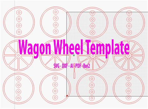 Wagon Wheel Template Etsy