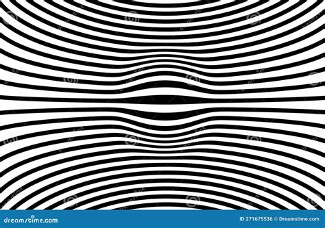 Black and White Optical Illusion. Abstract Lines Stock Illustration ...