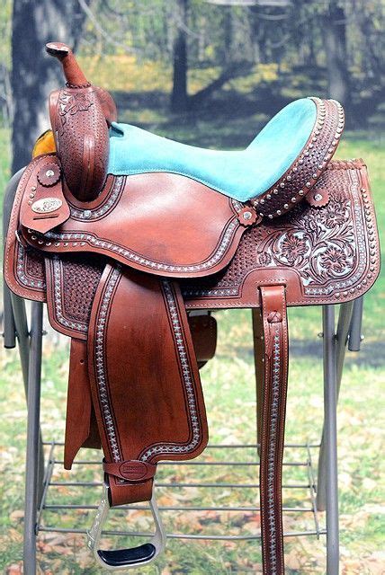 Western Leather Barrel Racing Trail Pleasure Riding Saddle Antique