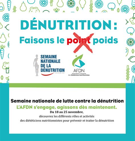 Semaine nationale de la dénutrition 2022 Communiqué de presse AFDN