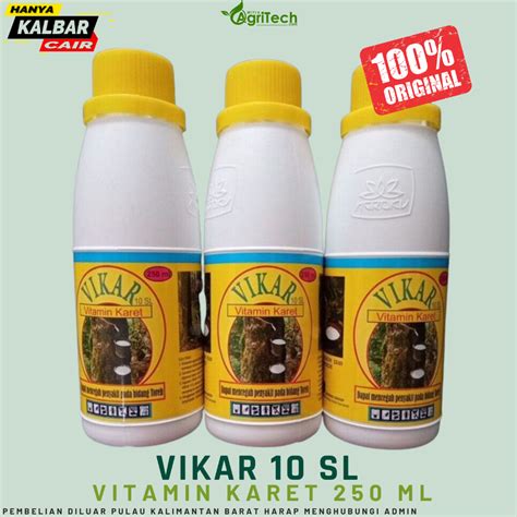 Jual HANYA KALBAR PUPUK VIKAR VITAMIN KARET 10 SL ISI 250 ML VITAMIN