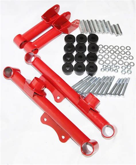 Mustang Rear Upper And Lower Tubular Control Arms Red Mustang