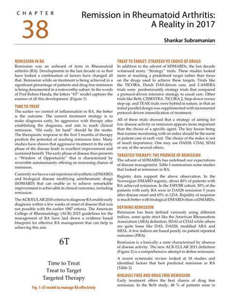 (PDF) Remission in Rheumatoid arthritis: a reality in 2017