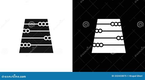 Abacus Icon Black Line Art Vector Logo Set Stock Illustration ...