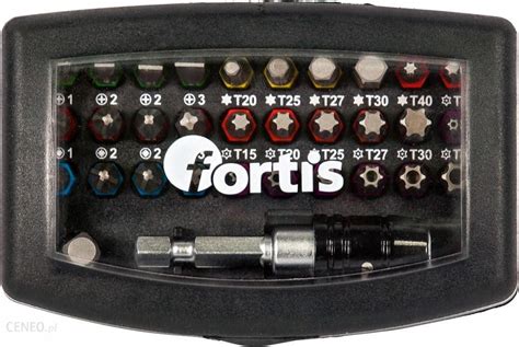 Fortis Zestaw Bitów Bity 32 Części Płaskie Ph Pz Torx Hex DRS Opinie