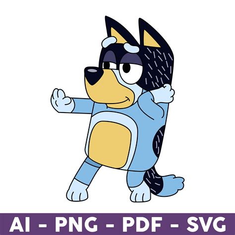 Bandit Svg Bluey Dad Svg Bluey Svg Bluey Dog Svg Cartoon Inspire