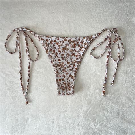 Kulani Kinis Women S Tan And White Bikini And Tankini Bottoms Depop