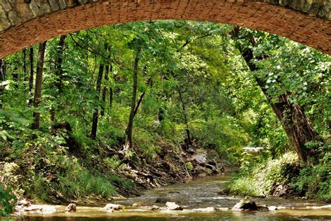 Creek Beneath Rock Bridge Arch Free Stock Photo - Public Domain Pictures