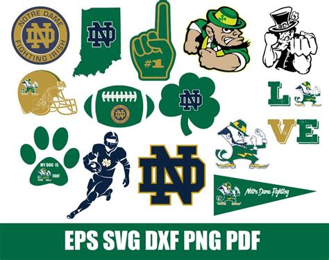 Notre Dame Fighting Irish Logo Bundle Notre Dame Logo Notre Dame Svg