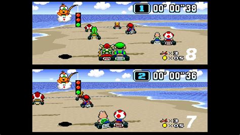 Super Mario Kart Snes All Cups 150cc 2 Player 60fps Youtube