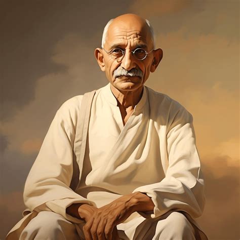 Mahatma Gandhi Lutador Pela Liberdade Indiana De Outubro Celebra O