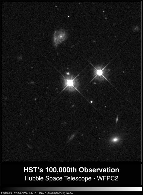 Hubbles 100000th Exposure Captures Image Of Distant Quasar Hubblesite