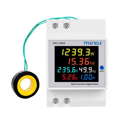 In Din Rail Ac Monitor V V V A Voltage Current Power