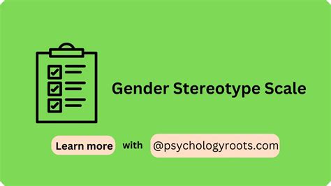 Gender Stereotype Scale Psychology Roots