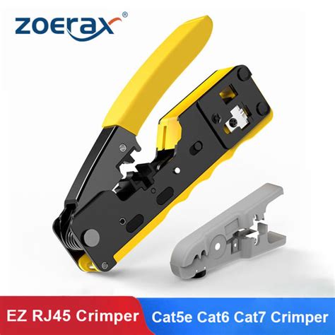 ZoeRax CAT5 CAT6 CAT7 Pass Through Crimper Crimping Tool For Standard