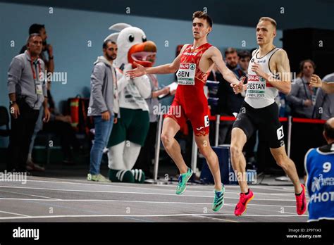 Istanbul Turkey 4 March 2023 Adrian Ben Of Spain Reacts In 800m Men