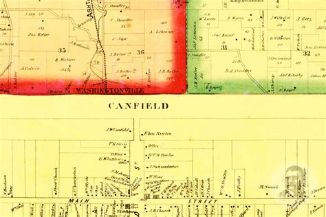 Vintage Mahoning County Map 1860 Old Map Of Mahoning County Etsy