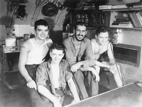 Photo Us Navy Submariners 1943 1945 They Were Likely Crewmembers Of