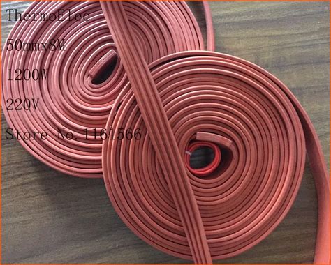 50mmx8M 1200W 220V Silicone Heater Flexible Heating Element Silicon