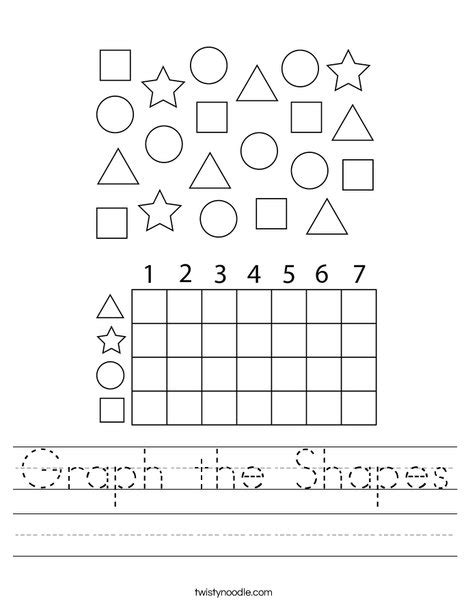 Graph The Shapes Worksheet Twisty Noodle