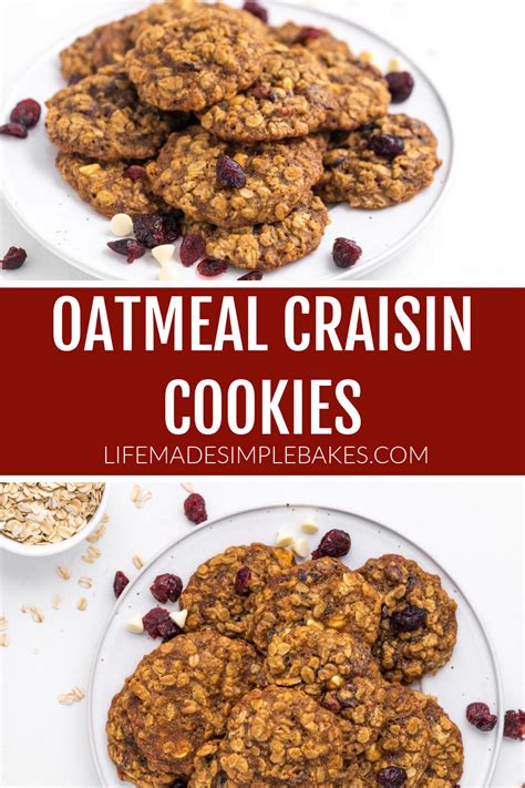 Oatmeal Craisin Cookies Life Made Simple