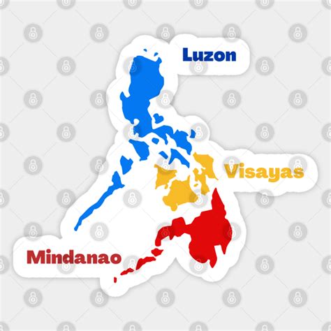 Philippine map luzon visayas mindanao - Philippine Map - Sticker | TeePublic