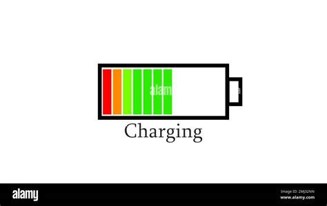 Neon Light Glowing Charging Icon Charging Icon Battery Level Battery