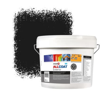 Zinsser Allcoat Exterior Wall Paint Ral Graphite Black Liter