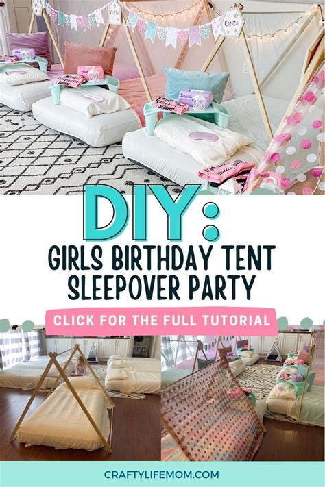 Diy Tent Sleepover Girls Party Birthday Sleepover Ideas Girls