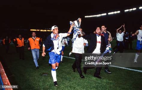 Team Real Zaragoza celebrate the victory with the trophy during the ...