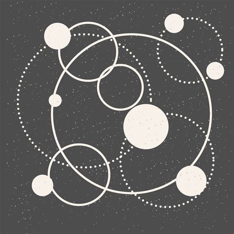 Round Circle Shape Icon Minimalist Graphic Monochrome Poster Template
