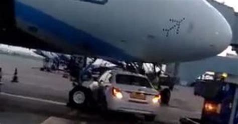 Video Car Goes Under Indigo Plane Narrowly Escapes Collision With